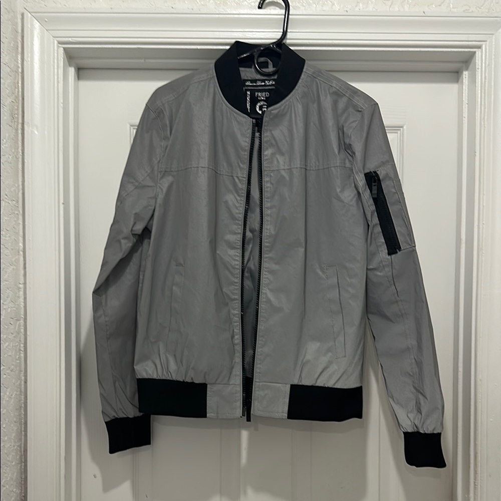 FRIED DENIM Premium Denim Collection - Reflective Bomber Jacket. Like New!